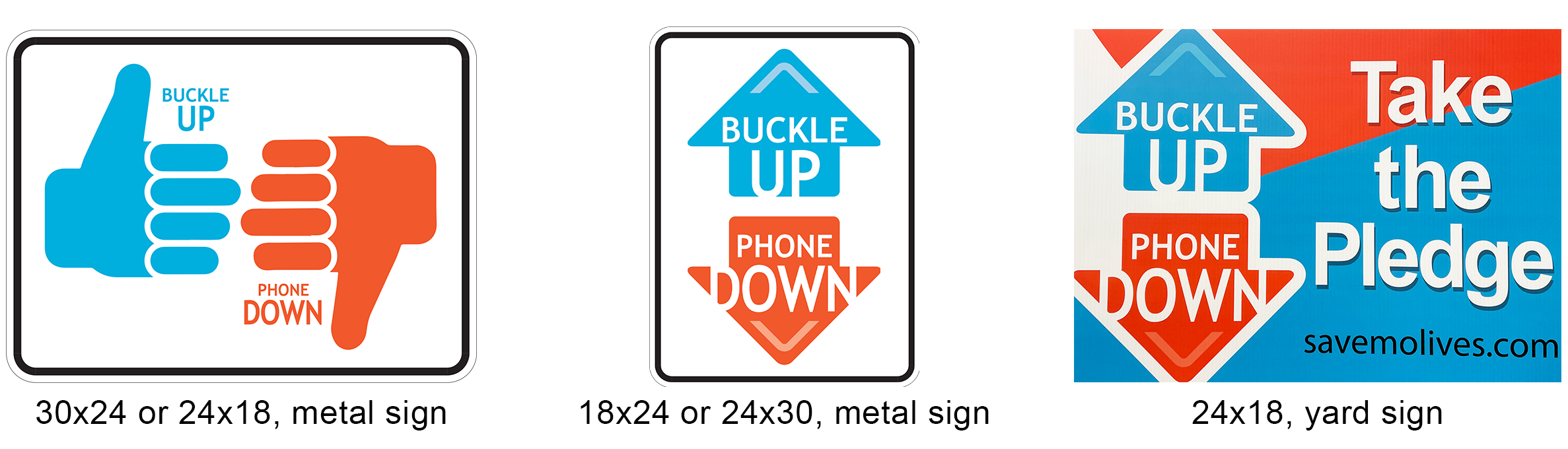 Buckle Up Phone Down Sign Opportunity Missouri Department of